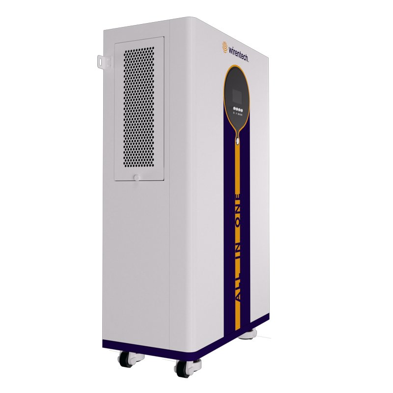 8.1kwh Lifepo4 All In One Inverter And Lithium Battery Lithium Ion Batteries Solar Storage Battery For Home With 4 Wheels