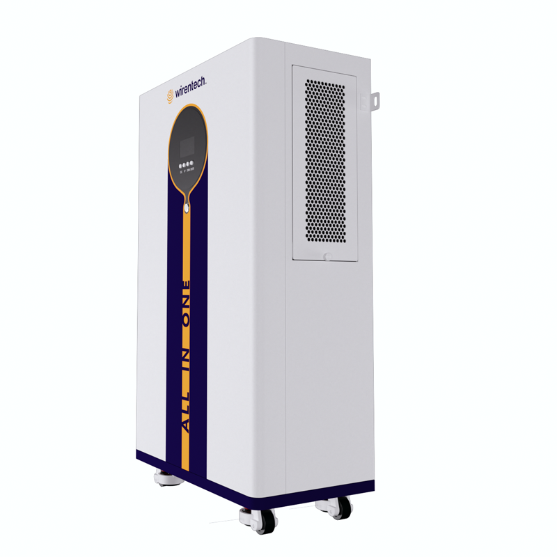 8.1kwh Lifepo4 All In One Inverter And Lithium Battery Lithium Ion Batteries Solar Storage Battery For Home With 4 Wheels