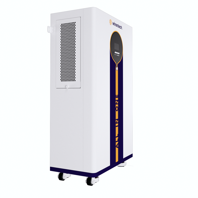 8.1kwh Lifepo4 All In One Inverter And Lithium Battery Lithium Ion Batteries Solar Storage Battery For Home With 4 Wheels