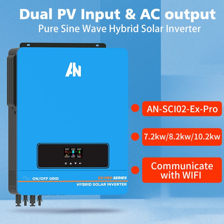 Anern warehouse price 5kw 6kw hybrid solar inverter for sale