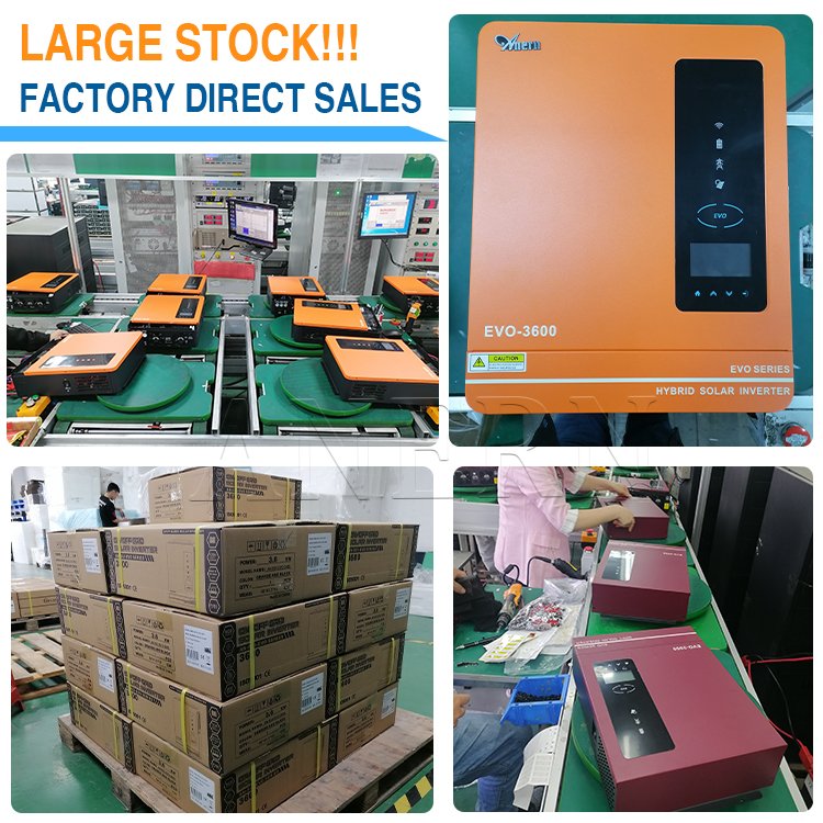Anern warehouse price 5kw 6kw hybrid solar inverter for sale