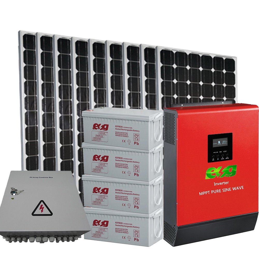 ESG 5KW Solar System 20kw 30kw 40kw 50kw 60kw 80kw 100kw solar energy systems Complete solar kits solar system home