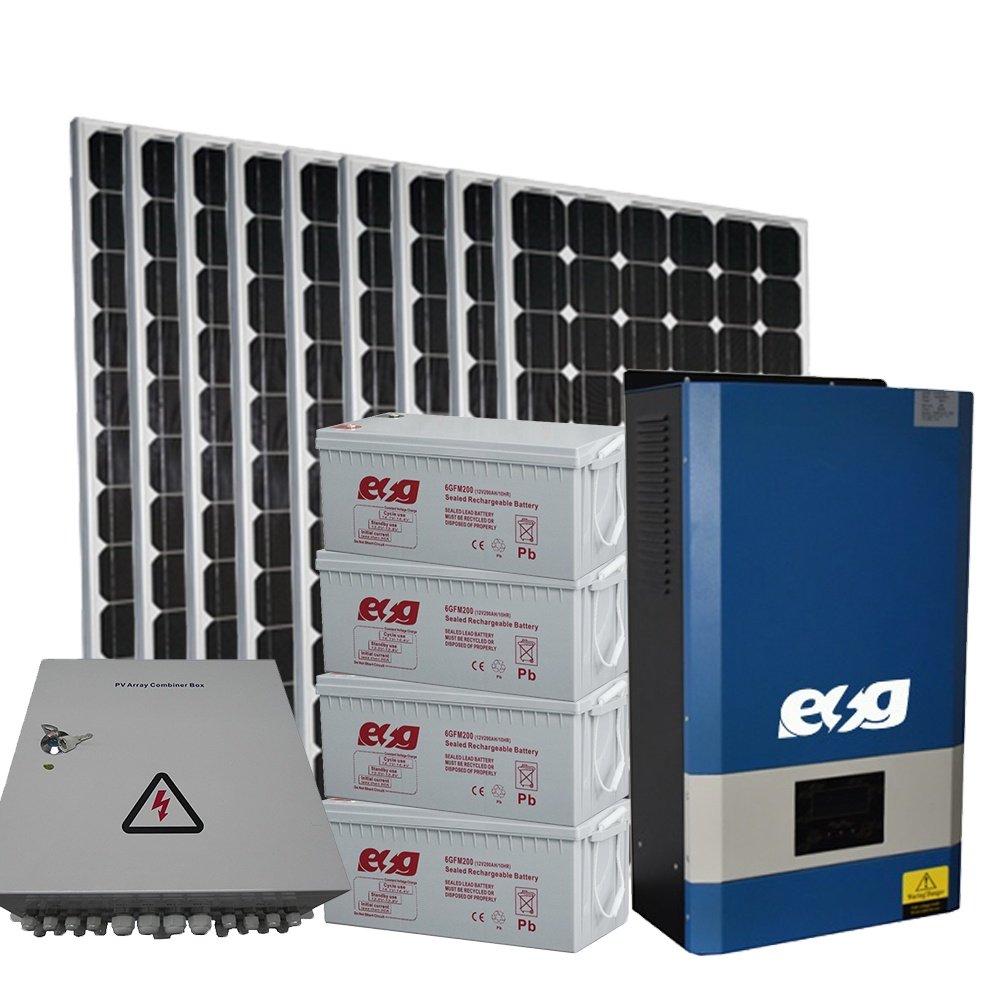 ESG 5KW Solar System 20kw 30kw 40kw 50kw 60kw 80kw 100kw solar energy systems Complete solar kits solar system home