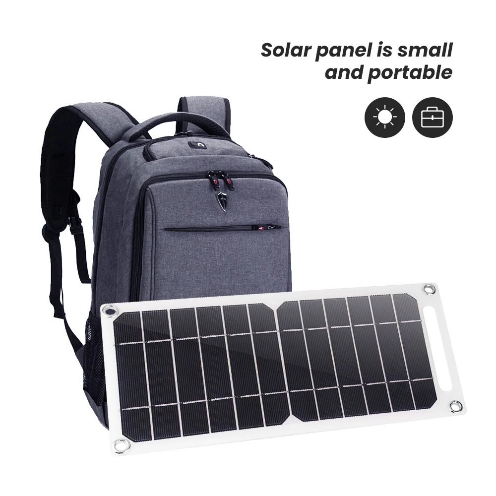 Portable Solar Power Panel Mini Outdoor Waterproof Flexible USB Charger DC Port Solar Panel