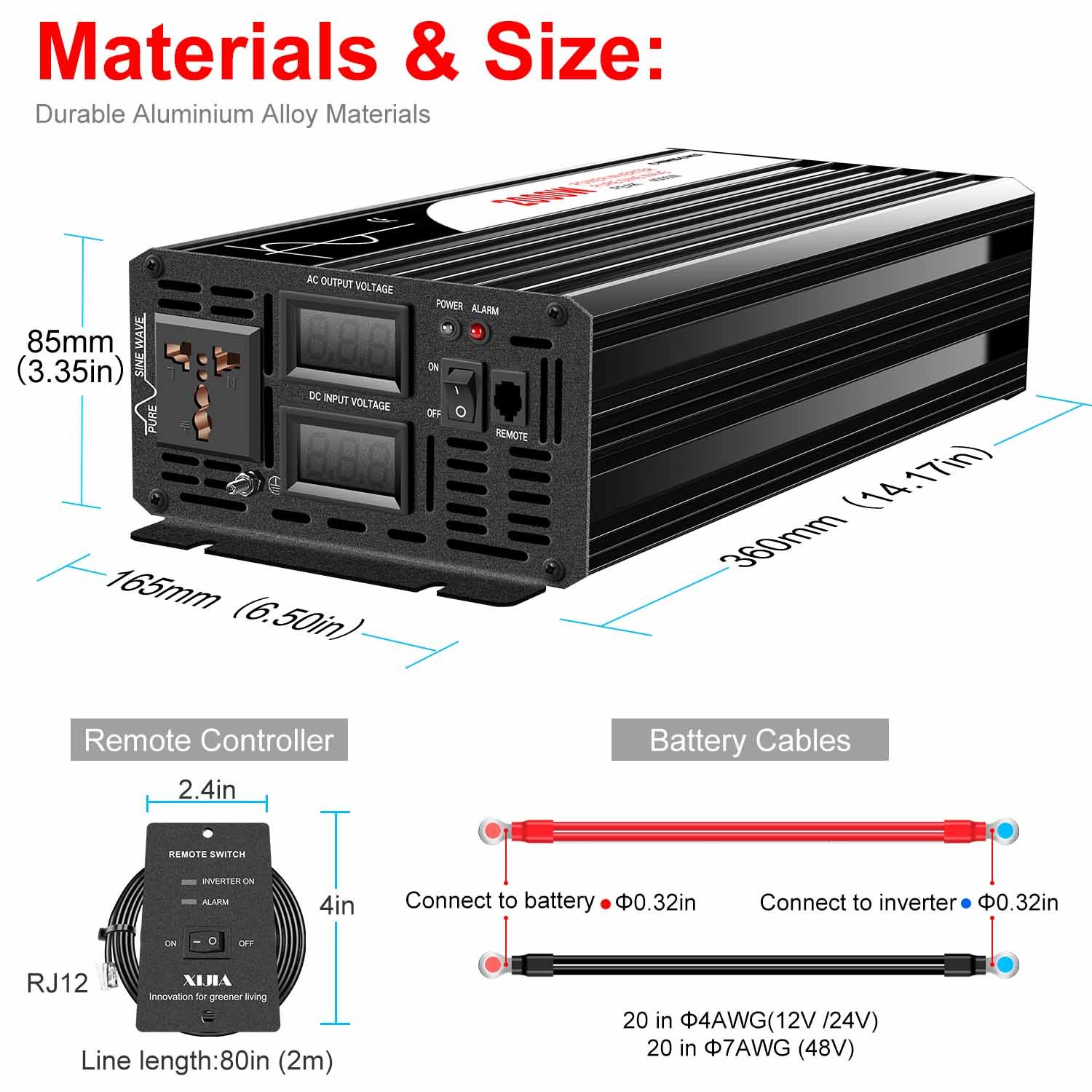 pure sine wave 2000W 12v/ 24V DC 120V/220V/ 230V AC inverter, solar inverter