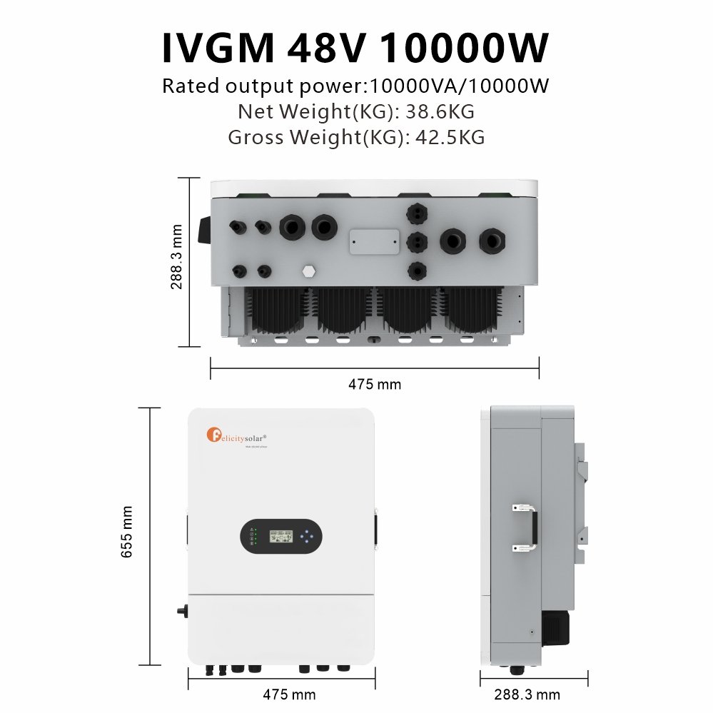 felicity solar 10 kw solar inverter on off grid hybrid 3 phase three phase hybrid solar inverter