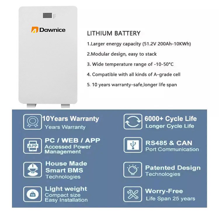 15kwh 48V 51.2V 100ah 200ah 5kw 10kw 20kwh Lithium ion Battery Usefor Hybrid Solar System Power wall Battery Home Energy Storage