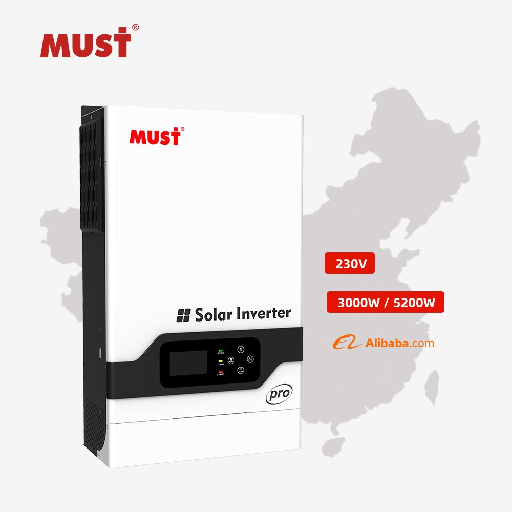 80A MPPT Solar Controller 5.2KVA High Frequency Pure Sine Wave Solar Inverter WiFi Must Built Output Type AC Volta 48V DC