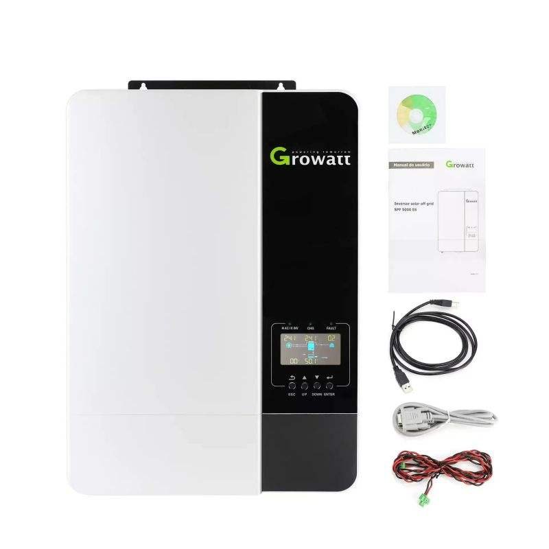 growatt off grid single phase spf 3500 es 5000 es 3kw 5kw 48v power MPPT inverters pure sine wave hybrid solar inverter price