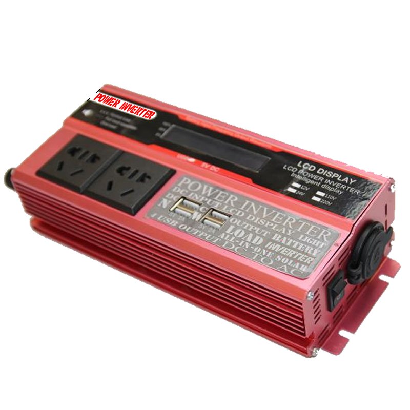 DC to AC Two Universal Sockets 1000Watt Solar Inverte Modified Sine Wave Inverter 12V