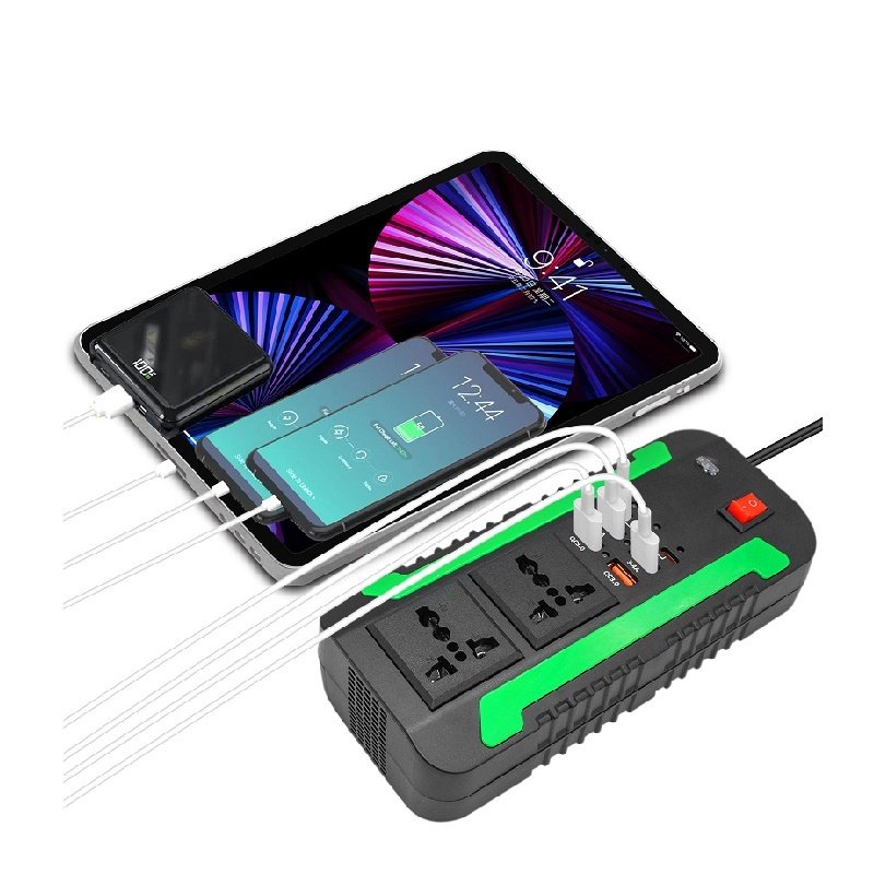 Universal Socket Converter Solar DC to AC 110v 12v 300w Inverter Portable Solar Power Inverter