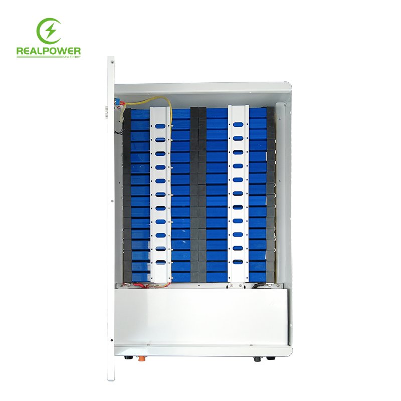 Realpower 6000 Cycles Powerwall DE 5Kw Energy Storage Battery LiFePO4 Solar Home Powerwall Battery 51.2V 100Ah 10Kwh Powerwall