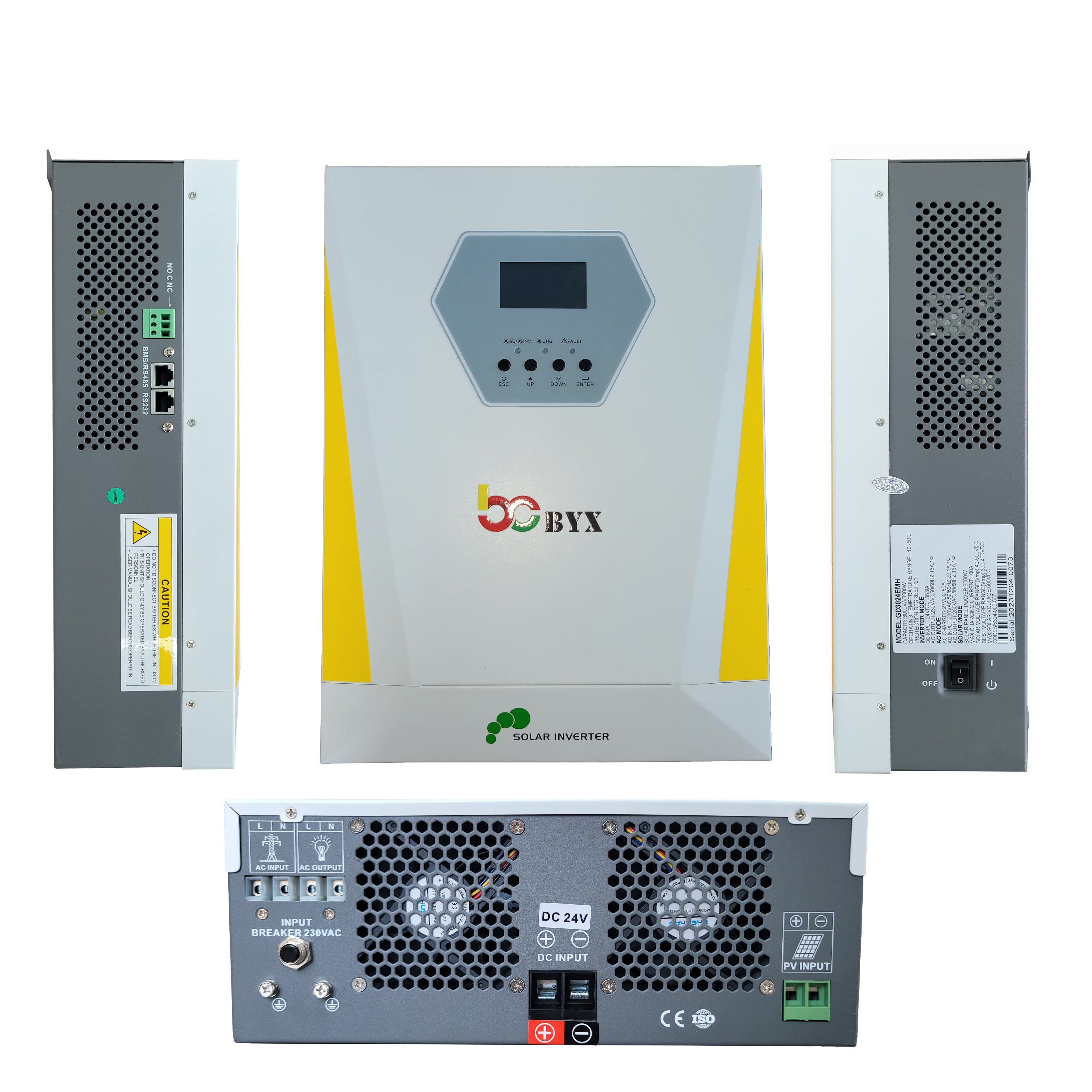 Off-grid Car Ups Inverter Off On Grid 3KW 5Kw 10Kw Low Frequency Hybrid Solar Inverter with MPPT Charge Controller For Home