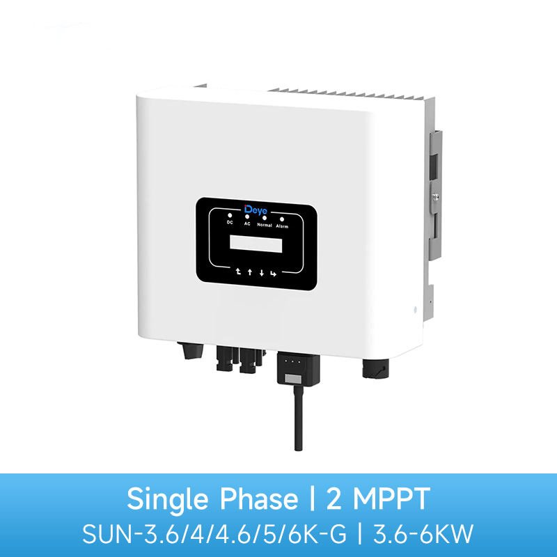 Deye Single Phase On Grid Solar System 3600W 4000W 4600W 5000W 6000W Solar Inverter