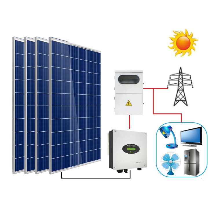 Best Selling PV Complete 5KW 5000W On Grid Mounting home power solar system