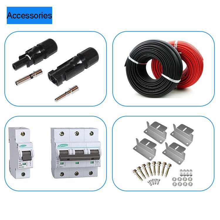 Best Selling PV Complete 5KW 5000W On Grid Mounting home power solar system