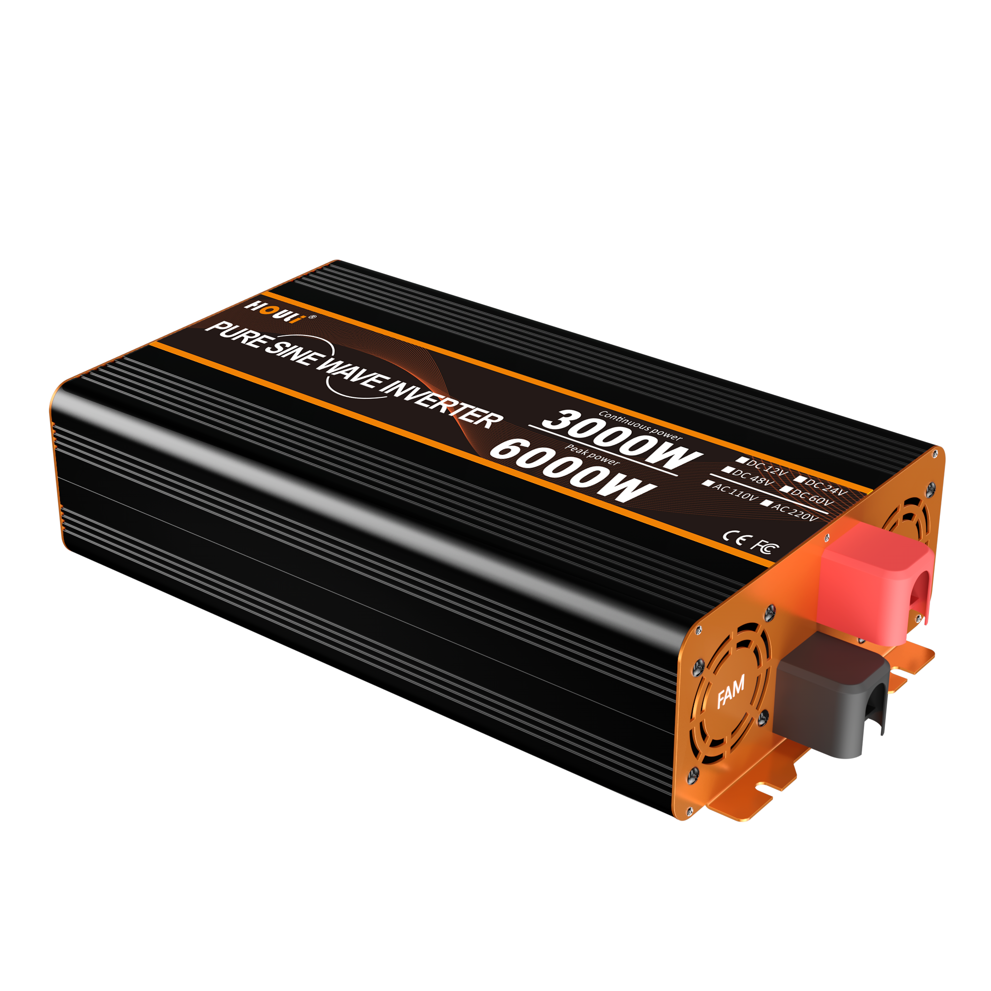 HOULI 12v 4000w 5000w 6000w 10000w solar car power 3kw off grid inverter 12v 24v 48v 220v 120v pure sine wave 4000watt 3000 watt