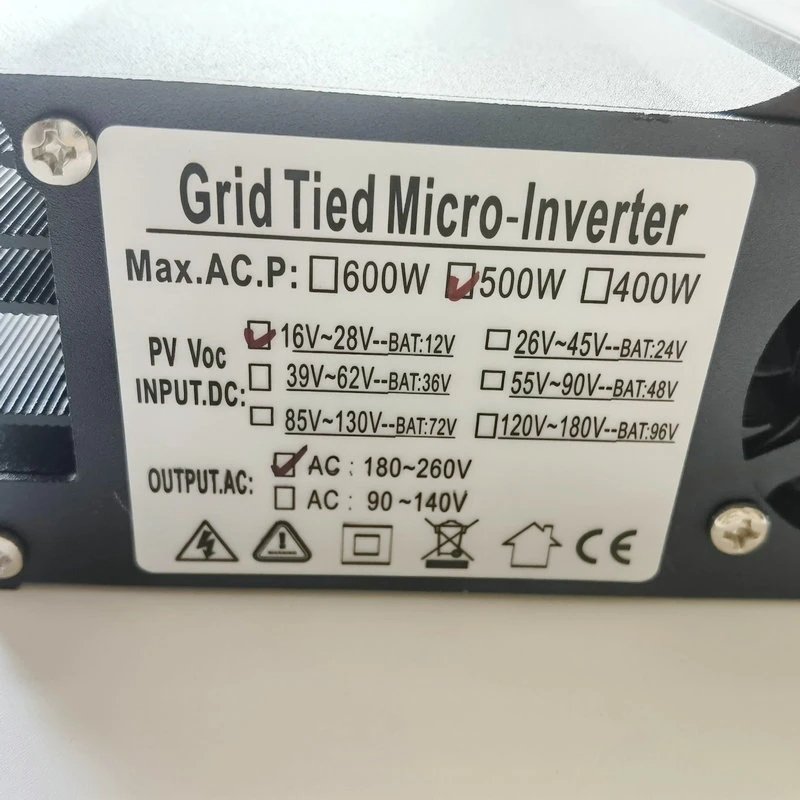 GTN 500W 600W MPPT solar on grid power inverter 12V 24V 36V 48V to AC120V/ 230V