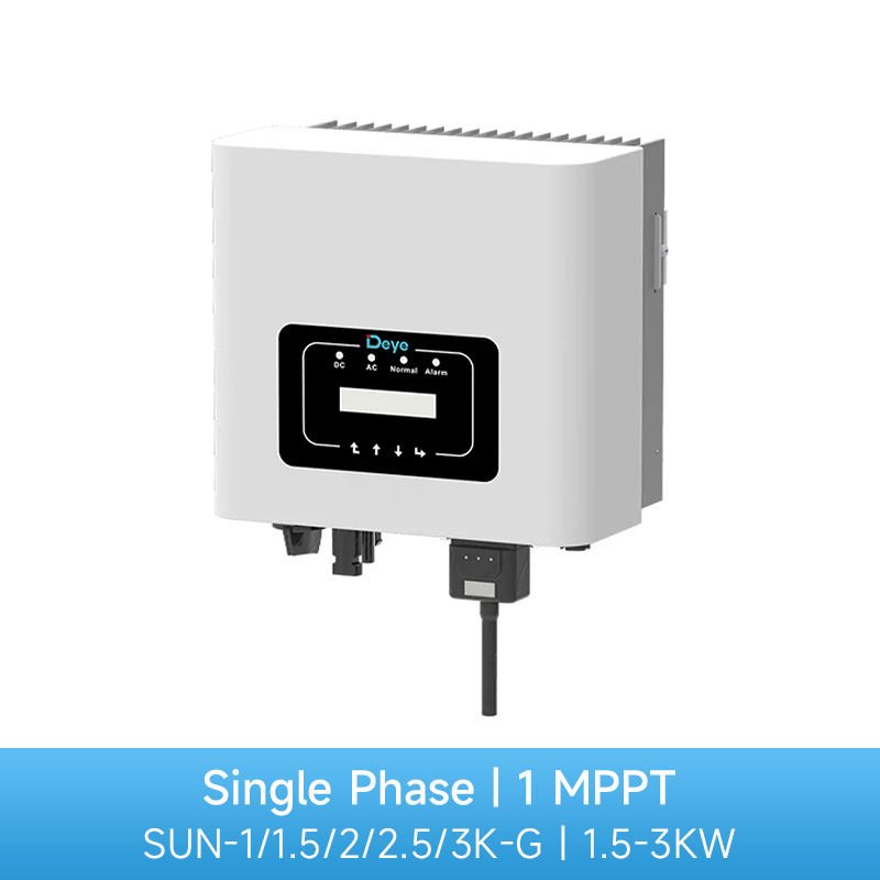 Deye solar inverters on grid inverter 1kw 1.5kw 2kw 2.5kw 3kw SUN-1/1.5/2/2.5/3K-G04 string on grid tie solar inverter