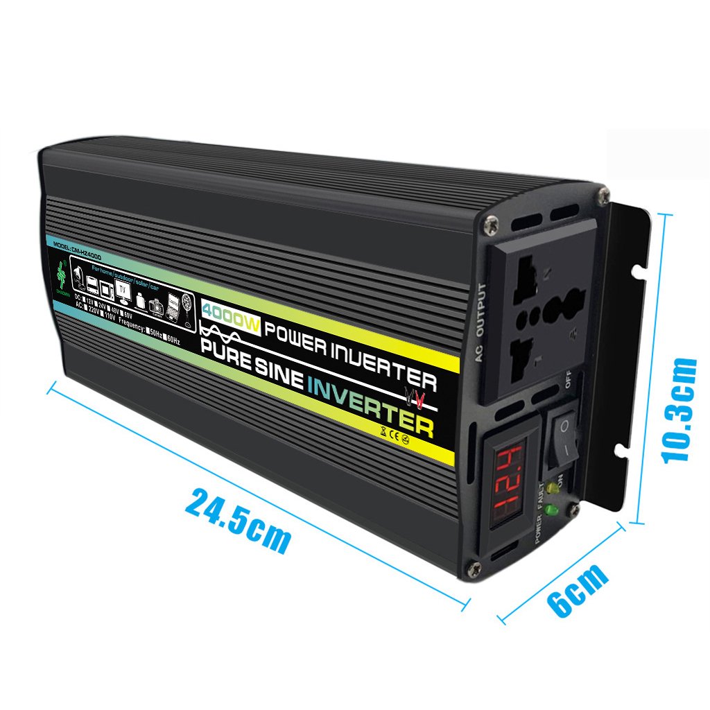 3KW 12V 220V Pure Sine Wave Portable Wall Power Solar Inverter