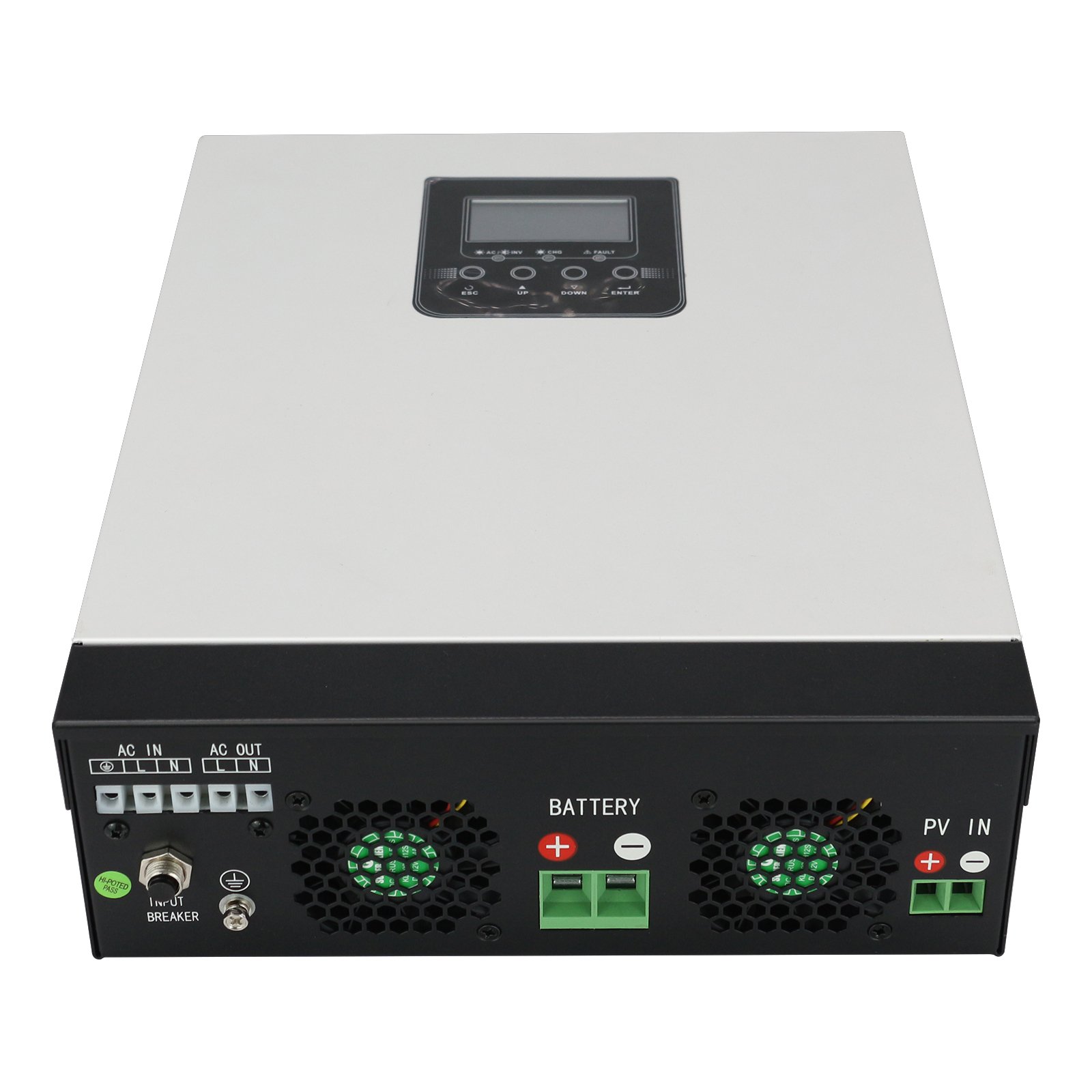 3KVA 2400W Inverter/Charger Built-in PWM Solar Controller 50A 80VDC PV Output 220VAC 24VDC 24Volt Hybrid Solar Inverter