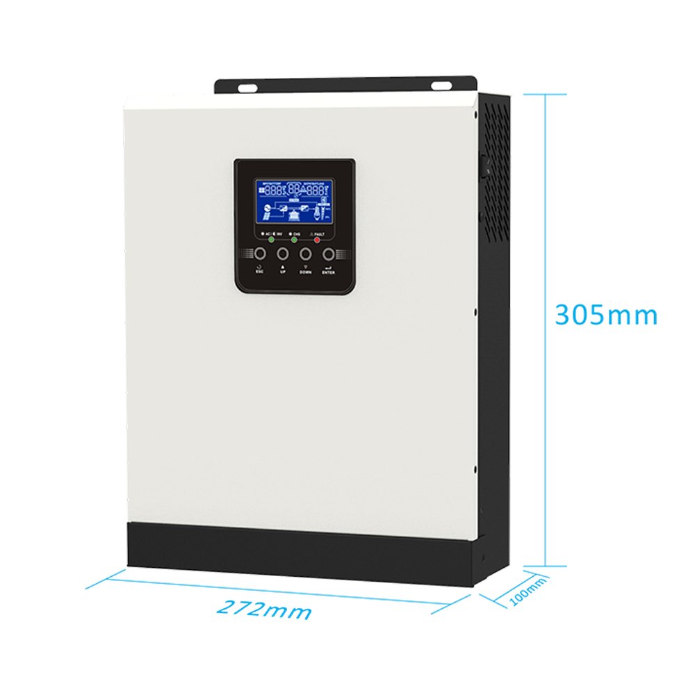 3KVA 2400W Inverter/Charger Built-in PWM Solar Controller 50A 80VDC PV Output 220VAC 24VDC 24Volt Hybrid Solar Inverter