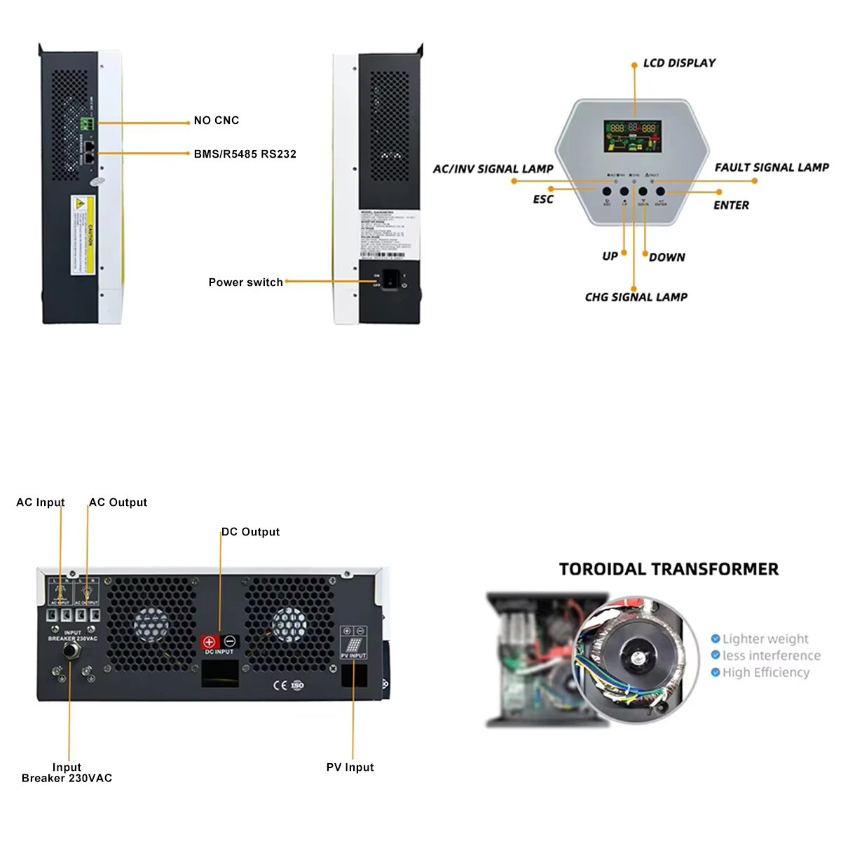 Wingosolar Solar Inverter Single Phase Price List 5Kw 6Kw 7Kw Off Grid Inverter