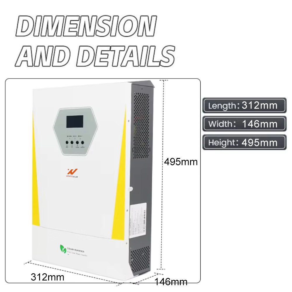 Wingosolar Solar Inverter Single Phase Price List 5Kw 6Kw 7Kw Off Grid Inverter