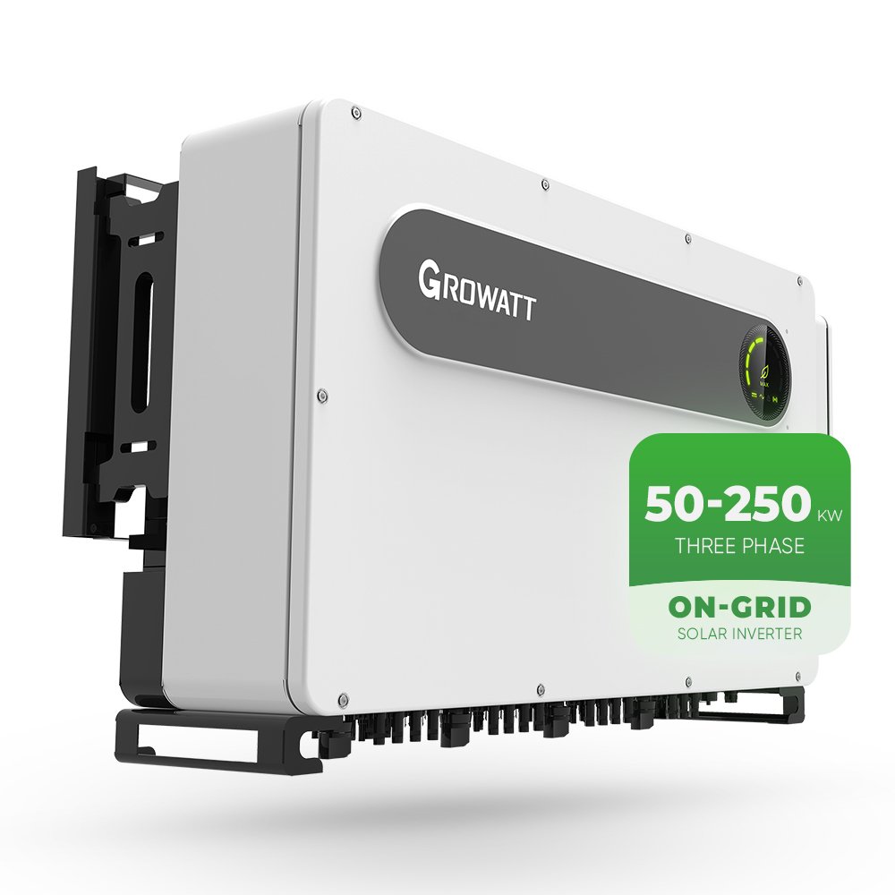 Growatt Smart On Grid Hybrid Solar Inverter 100Kw 250Kw 300Kw 600Kva 3 Phase Hybrid Grid Tied Solar Power Inverter Growatt