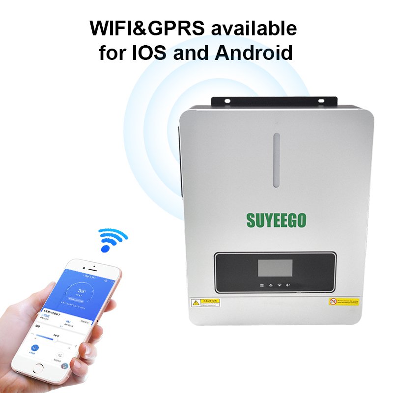 SUYEEGO High Frequency Low Frequency 6200w Single Phase Hybrid Solar Inverter Pure Sine Wave 220vac 48vdc Off Grid MPPT Inverter