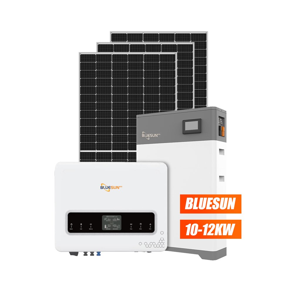 Bluesun 10KW 12KW Hybrid solar System solar Power System Complete Hybrid Set With Battery For Home solar Systems