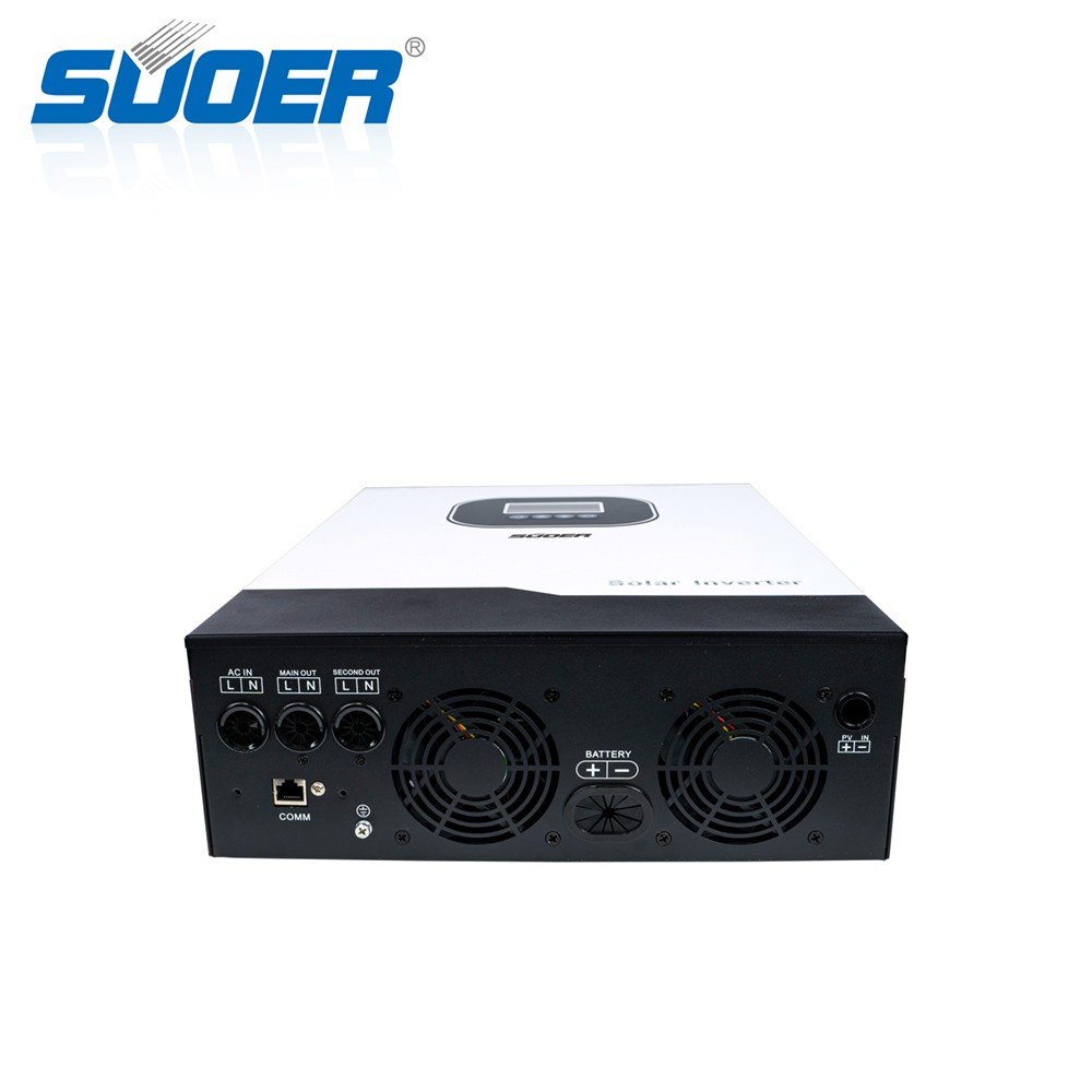 Suoer New 4.2kw 24v 230v off grid inverter pure sine wave Hybrid Solar Inverter with MPPT solar charger