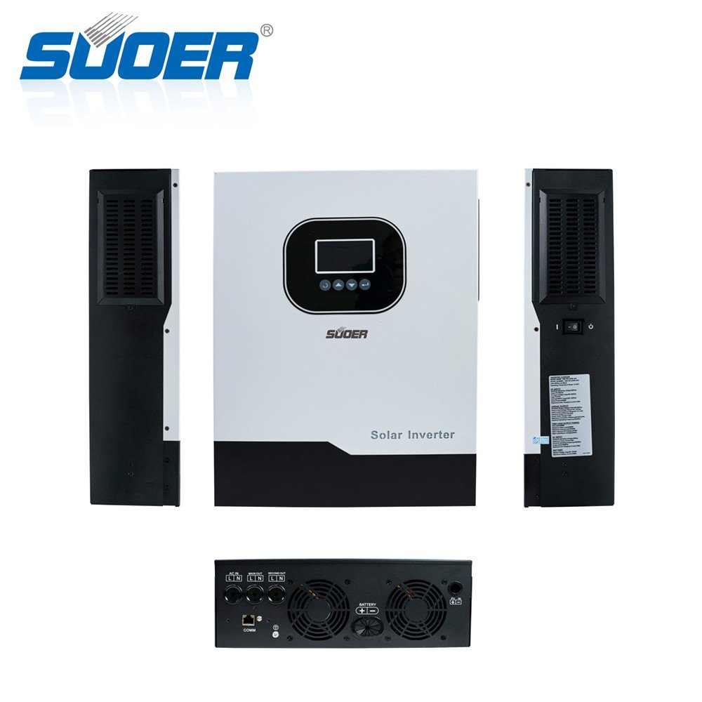 Suoer New 4.2kw 24v 230v off grid inverter pure sine wave Hybrid Solar Inverter with MPPT solar charger