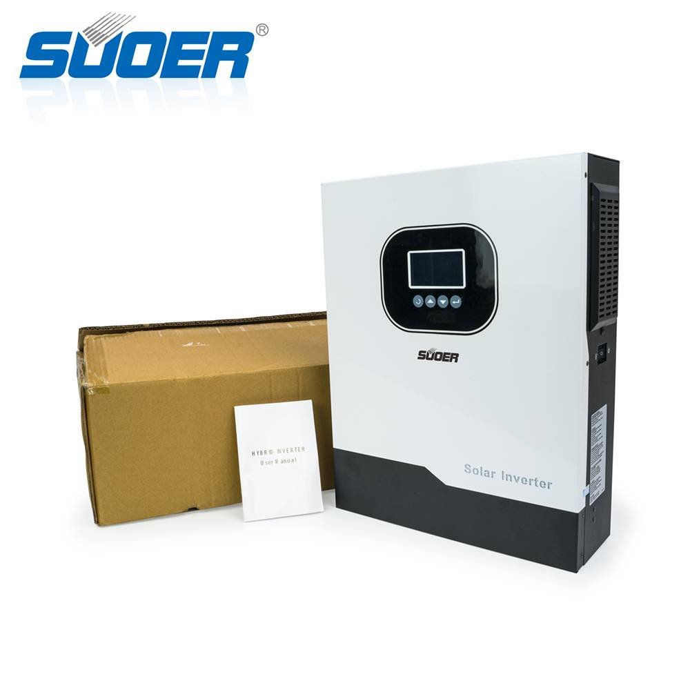 Suoer New 4.2kw 24v 230v off grid inverter pure sine wave Hybrid Solar Inverter with MPPT solar charger