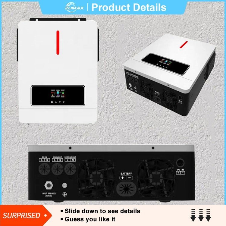 Spot Goods Zumax 4.2kw 6.2kw hybrid solar inverter manufacturers in china 6kw hybrid solar inverter