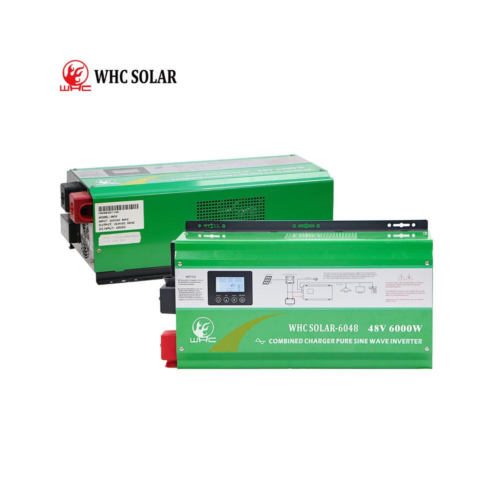 WHC SOLAR 6Kw Inverter 5000W 6000W Power Pure Sine Wave Mppt Off Grid Ac Solar Inverter 12V 24V 48V 96V