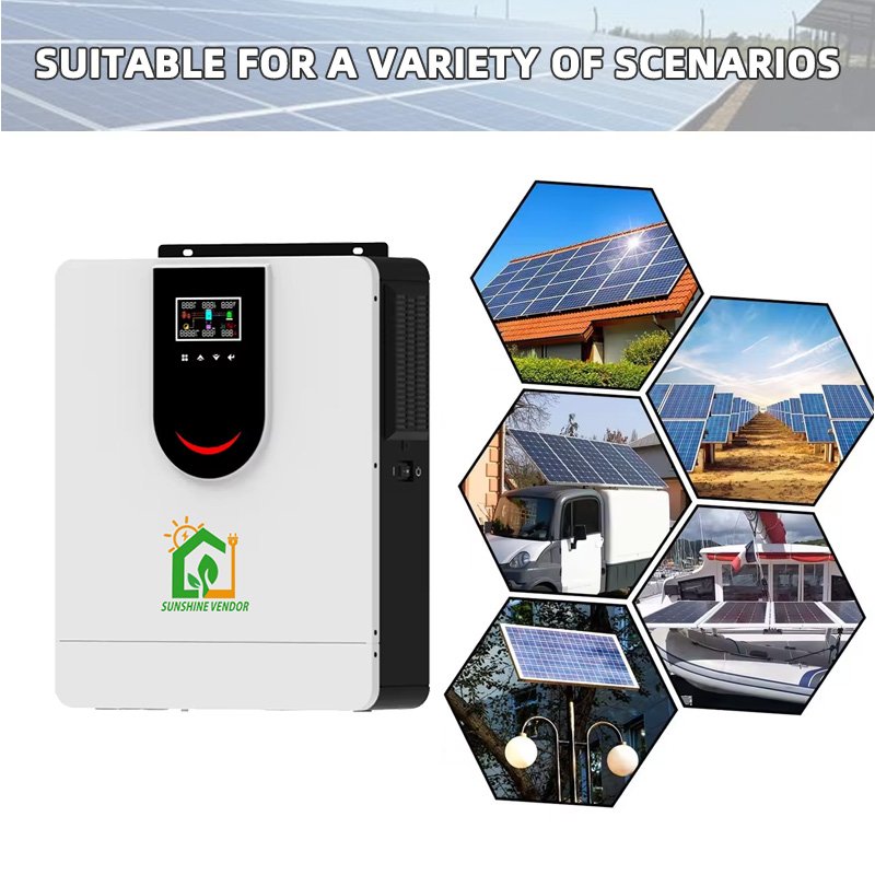 Hybrid Solar Inverter 4.2kw Rated Power Dual Output Single Phase AC inverter 4200w with 120A MPPT RS232
