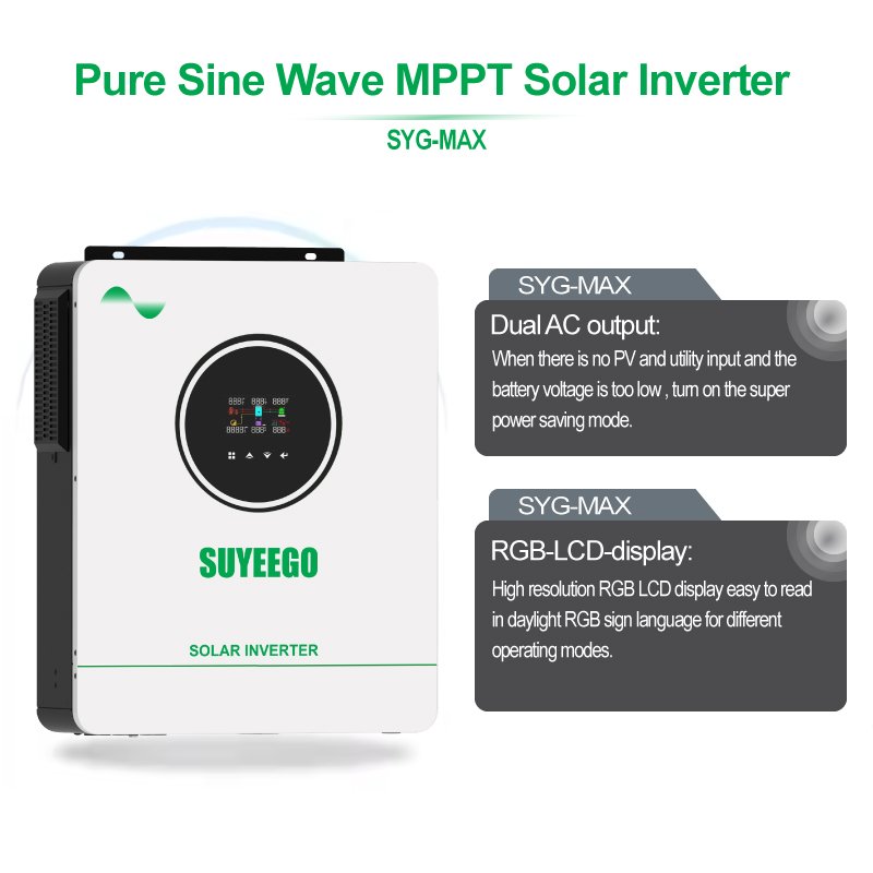 Wholesale Price 6kw Off Grid Hybrid Solar Inverter Built in 120a Mppt Solar Controller for Solar Home System