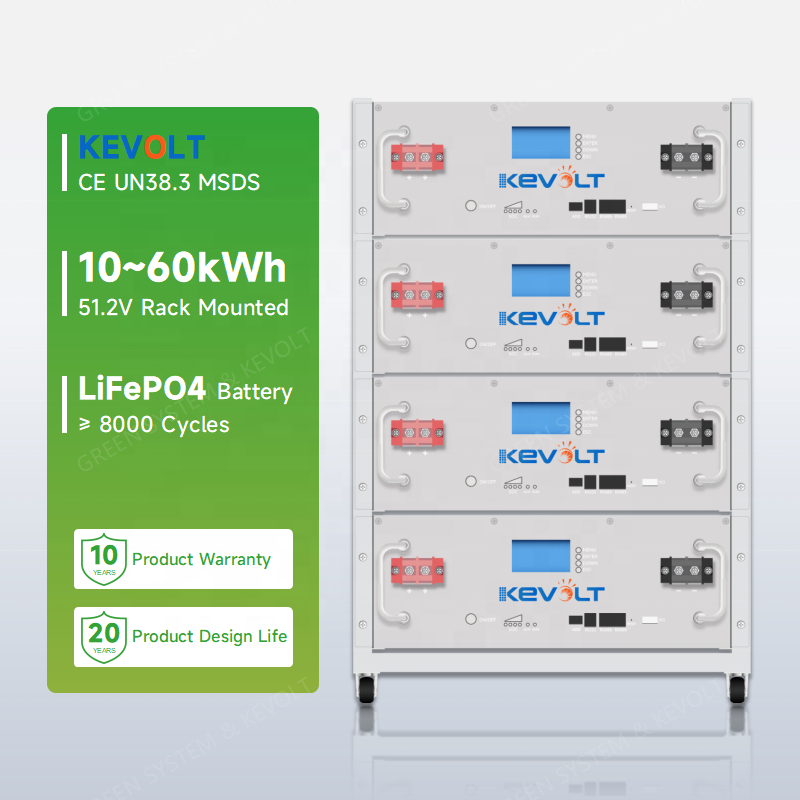 Lifepo4 Lithium Solar Battery 10kWh 20kWh 30kWh 40kWh 50kWh 60kWh Rack Mounted Home Energy Storage System