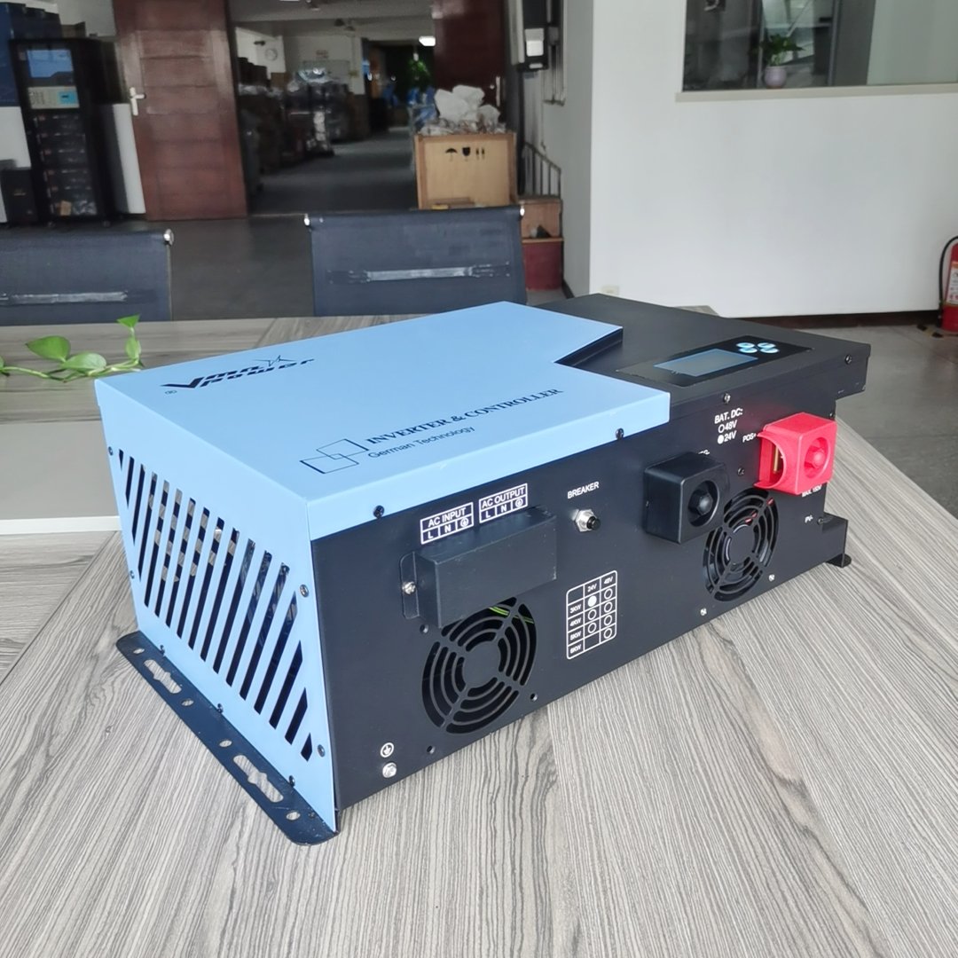 Vmaxpower Hybrid Inverter 2kw Off Grid Solar Panel High Frequency 24v 48v with MPPT Charge Controller Inverter