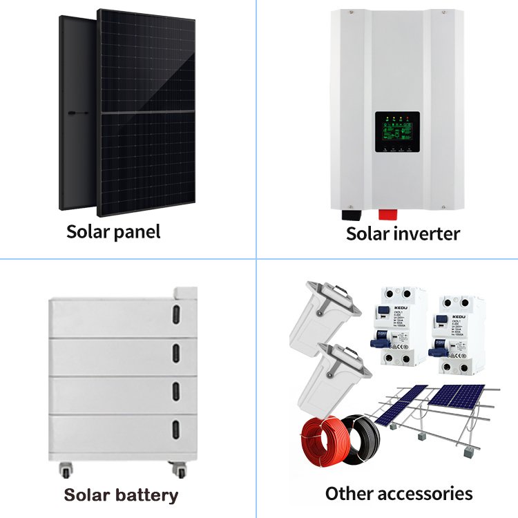 3Kw 5Kw 10000W Hybrid 3-6Kw System Solar Panel Kits Solar Systems Complete Kit Home Solar Systems Complete