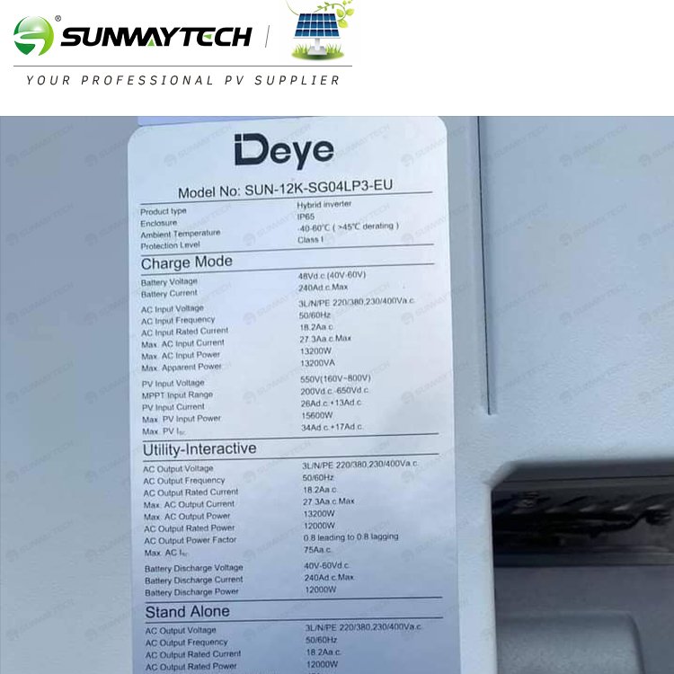 low frequency deye 10kw 48v hybrid inverter hybrid solar inverter with mppt charge controller