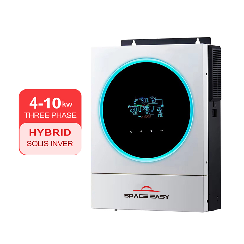EU warehouse solar hybrid inverter 6kw 6000w single phase 48V pure sine wave hybrid solar inverter for house