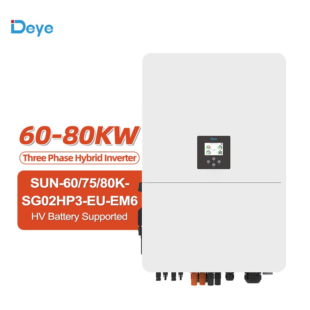 Solar Power Station Inverter 60kw 75kw 80kw Off Grid Hybrid Inverter with Battery