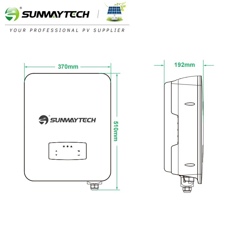 Sunway solar power Inverter 8kw 9kw 10 kw solar inverter on off grid hybrid parallel inverter without battery