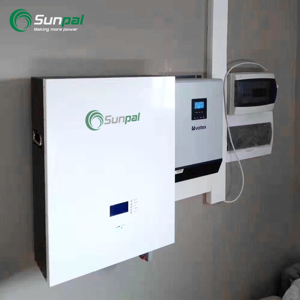 Sunpal Powerwall Lifepo4 Solar Battery 48V 51.2V 5KWh10KWh 20KWh Home Lithium Ion Phosphate Photovoltaic Energy Storage Battery