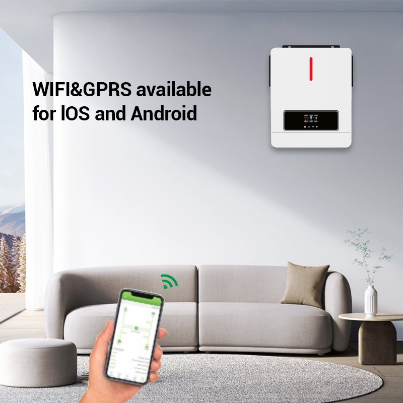 High quality 2kw 3kw 5kw off grid hybrid solar inverter with MPPT charge controller