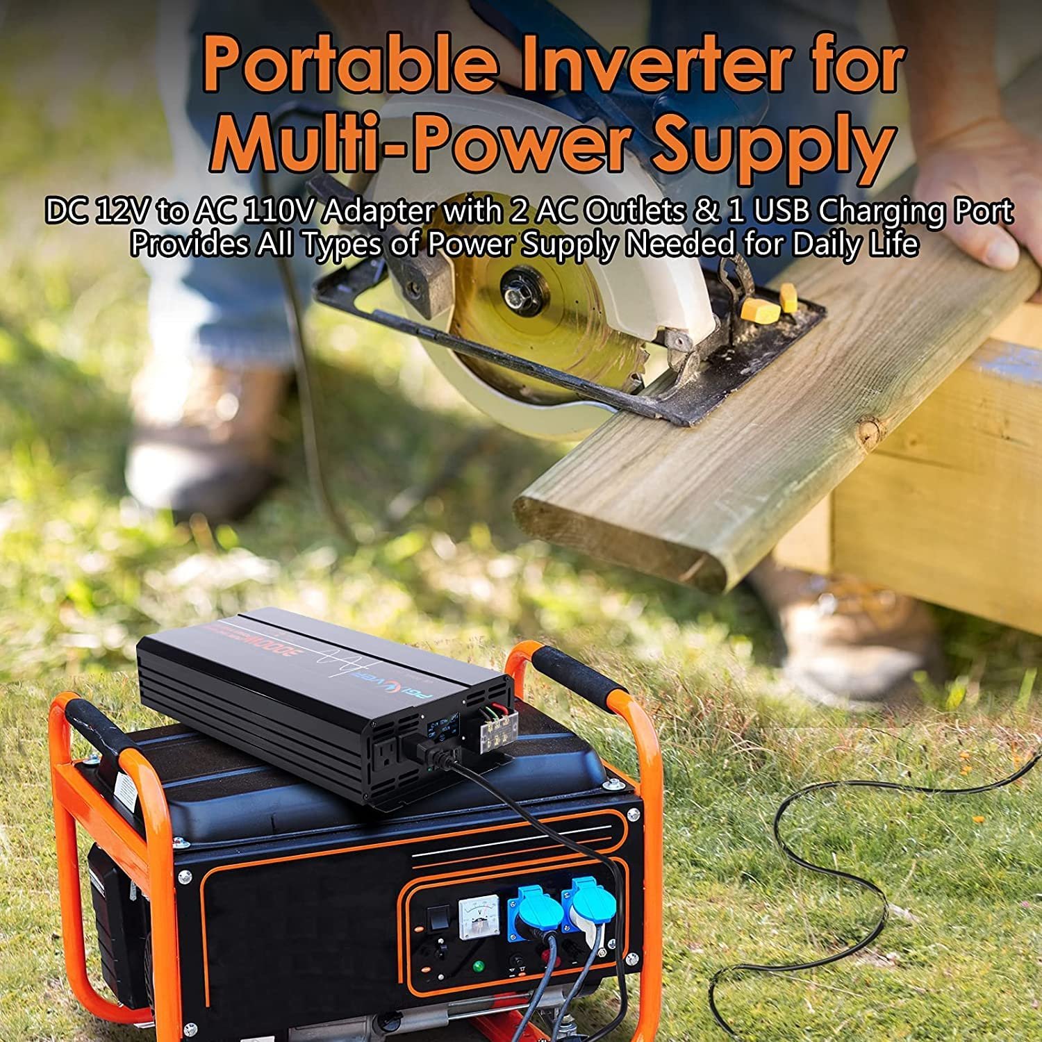 Inversor 300W Pure Sine Wave Power Inverter 12V 24V 48V TO 110V 220V DC to AC Solar Inverter
