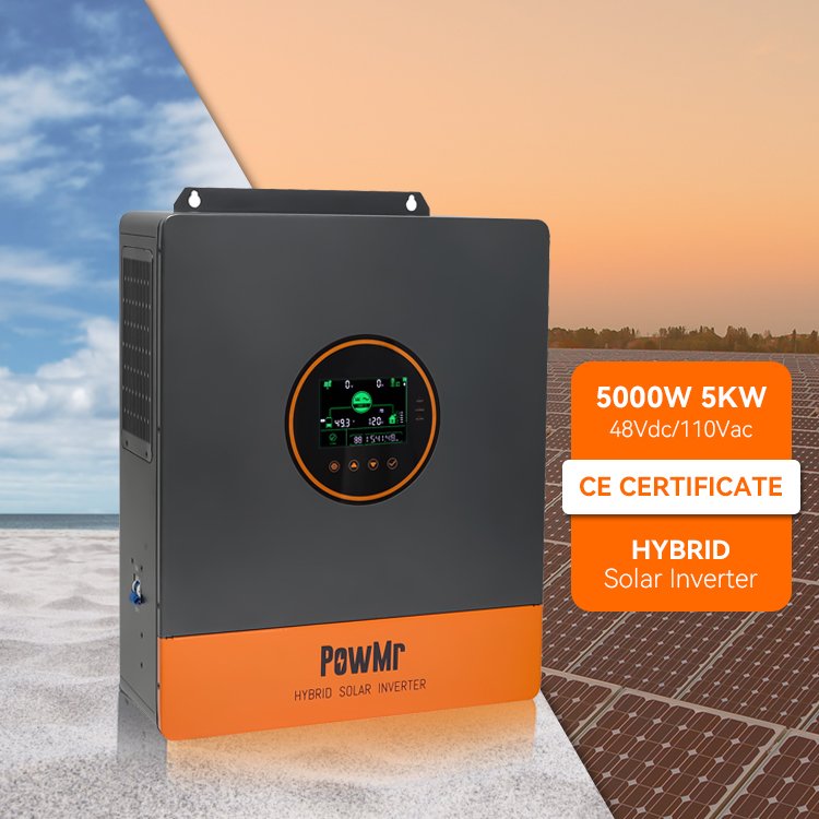 PowMr Off-grid & on-grid 5KW Hybrid Solar Inverter 48Vdc 110/120Vac Support Parallel MPPT Hybrid Solar Inverter
