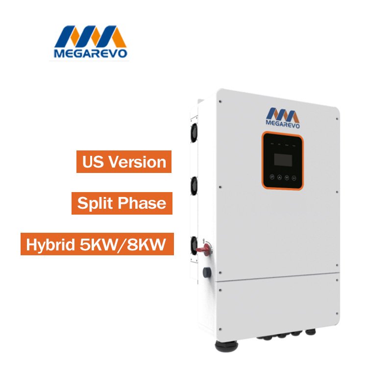 US Version 110V 220V Output 5KW 8KW 10KW Megarevo Hybrid Solar Power Inverter